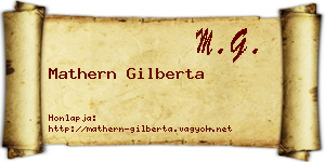 Mathern Gilberta névjegykártya